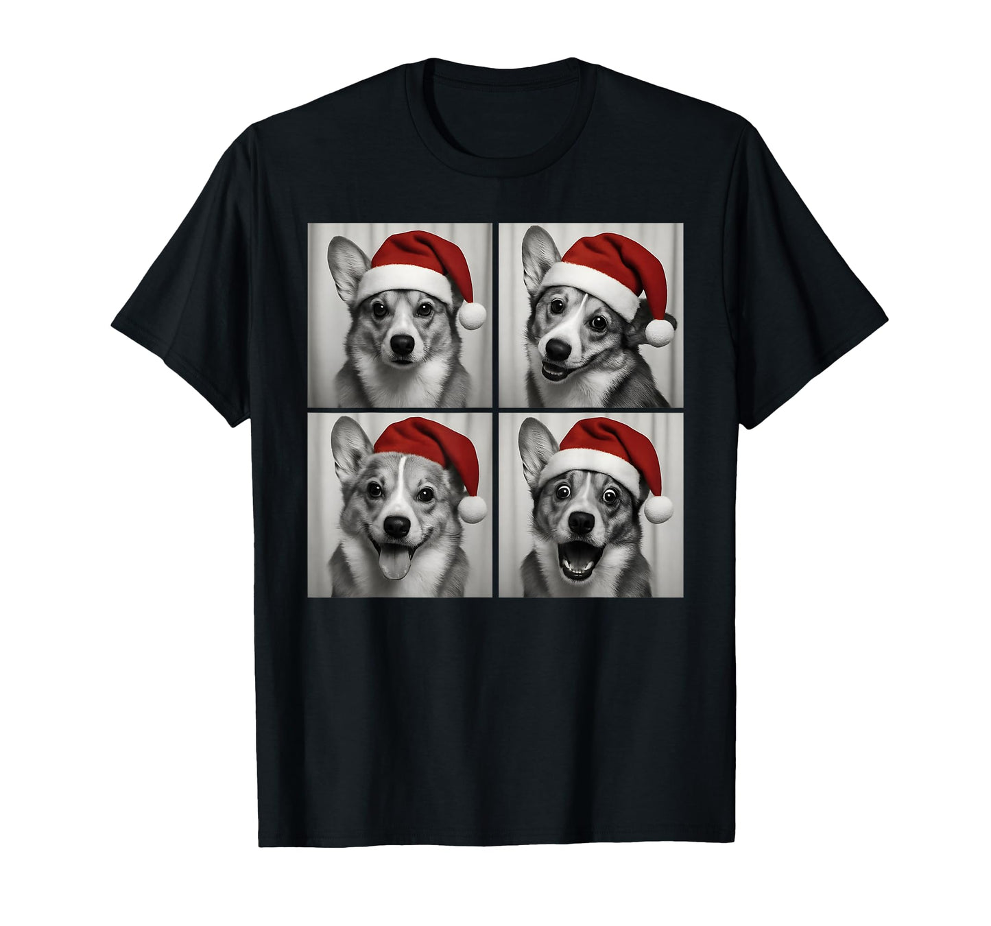Funny Christmas Corgi Santa Dog Lover Photo Booth T-Shirt