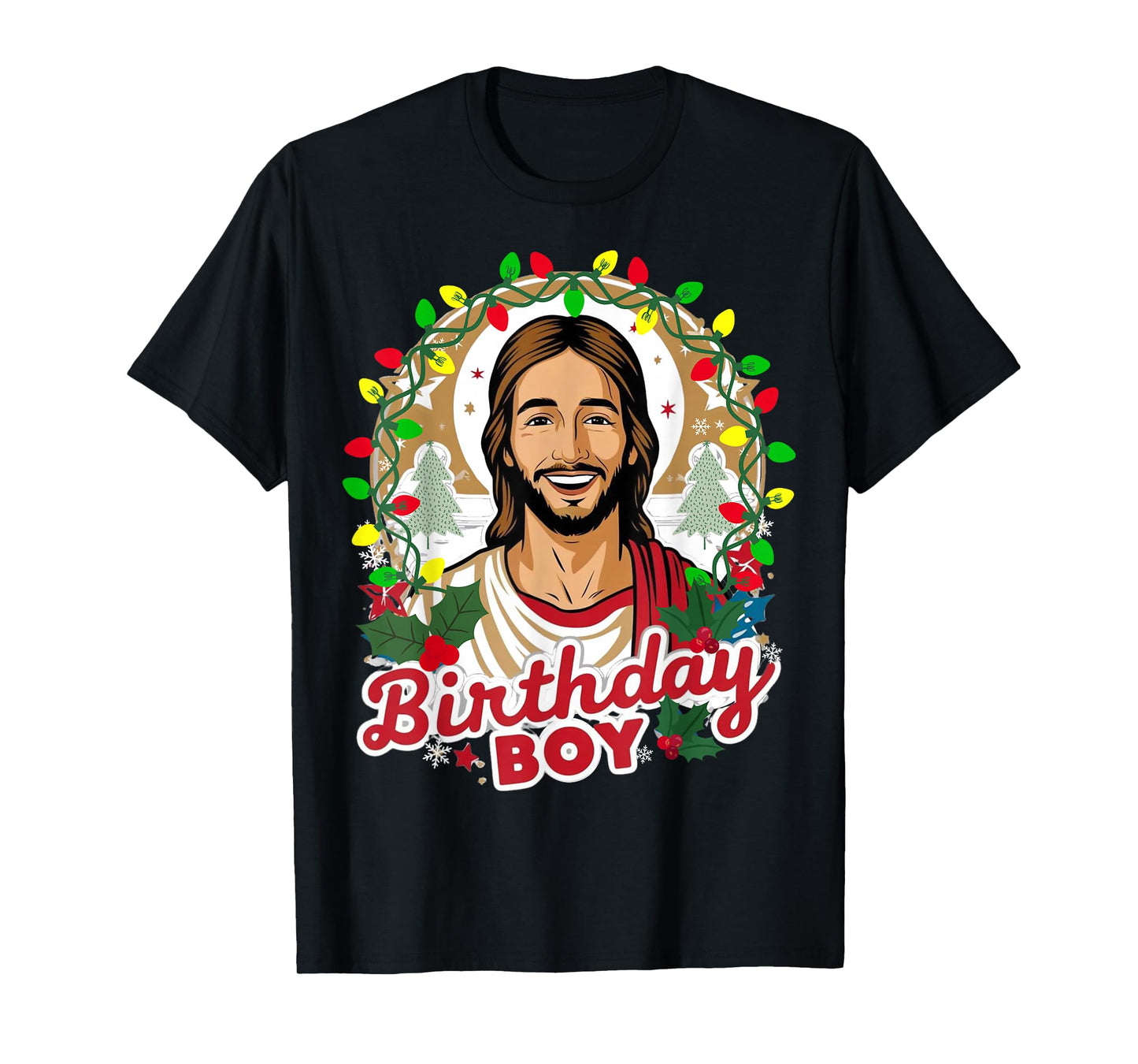 Funny Jesus Birthday Boy Christmas Xmas Holiday Ugly Sweater T-Shirt