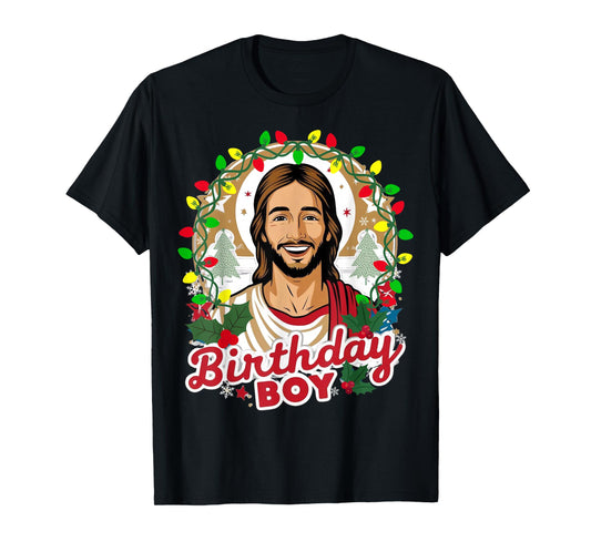 Funny Jesus Birthday Boy Christmas Xmas Holiday Ugly Sweater T-Shirt
