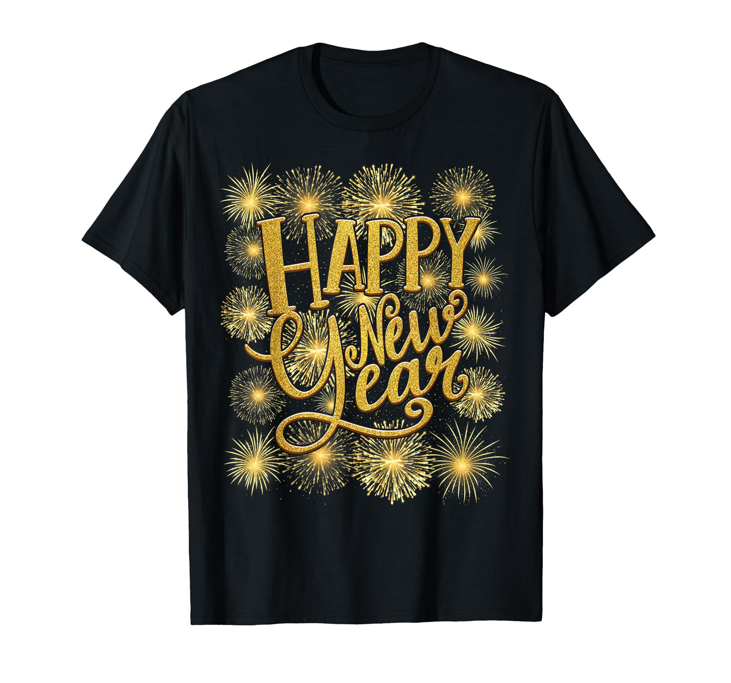 2026 Happy New Year Eve Party Fire Work Men Women Kid T-Shirt