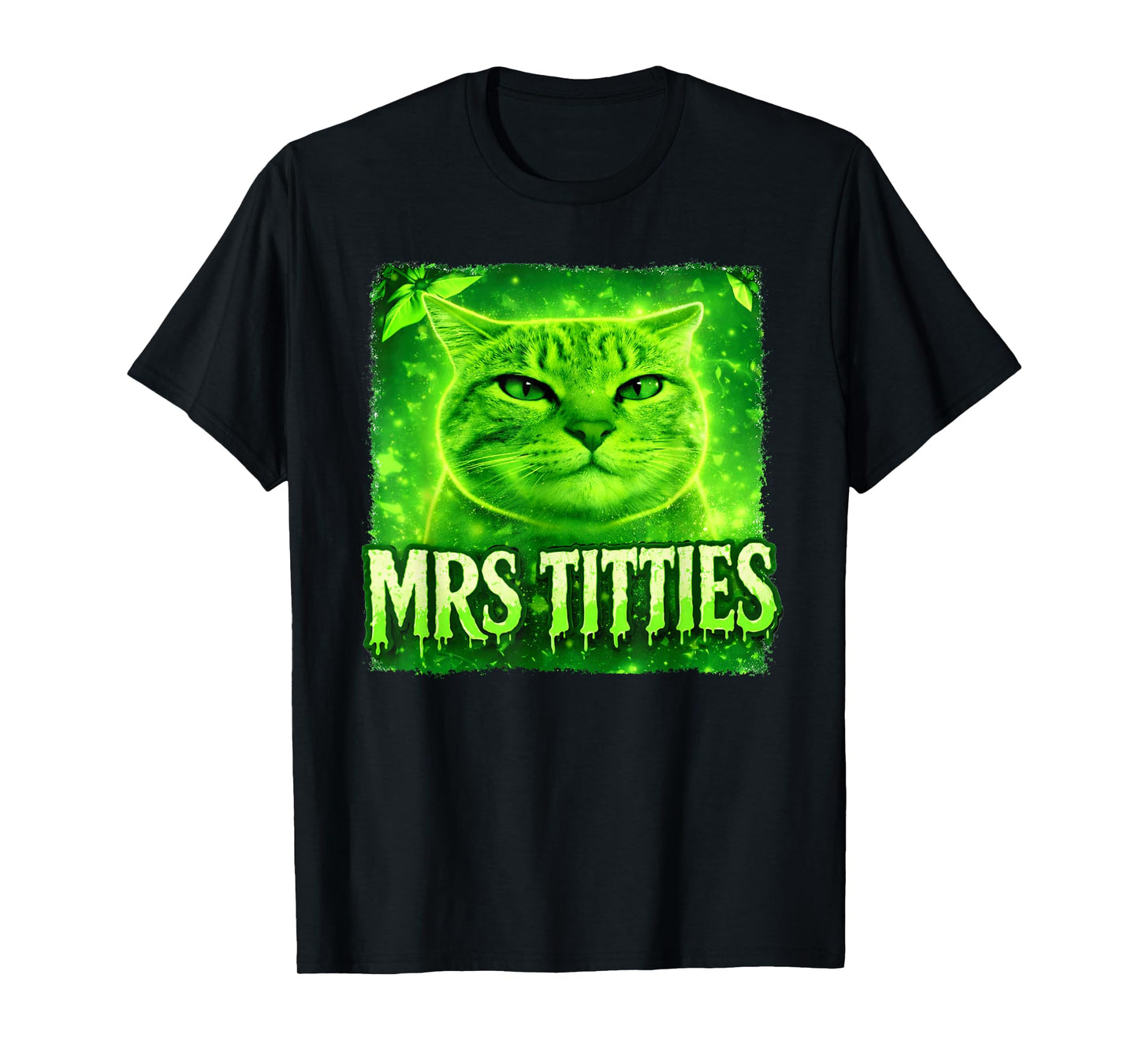Mrs Titties Funny Cat Meme Graphic Cat Lovers T-Shirt