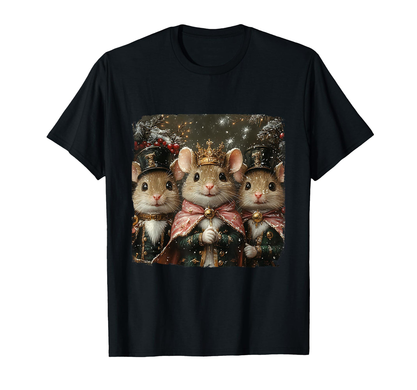 Fairy Mouse Nutcracker Team Pink Ballet Vintage Christmas T-Shirt