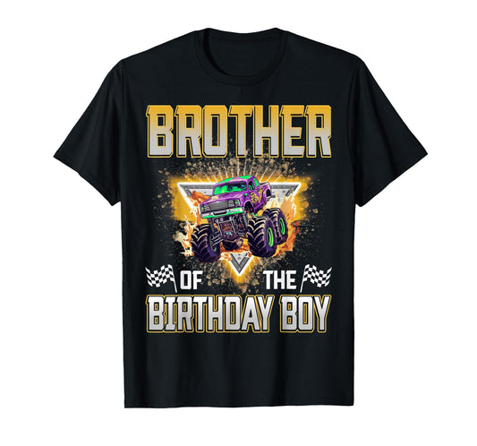 Brother of The Birthday Boy Monster Truck Birthday Family T-Shirt
