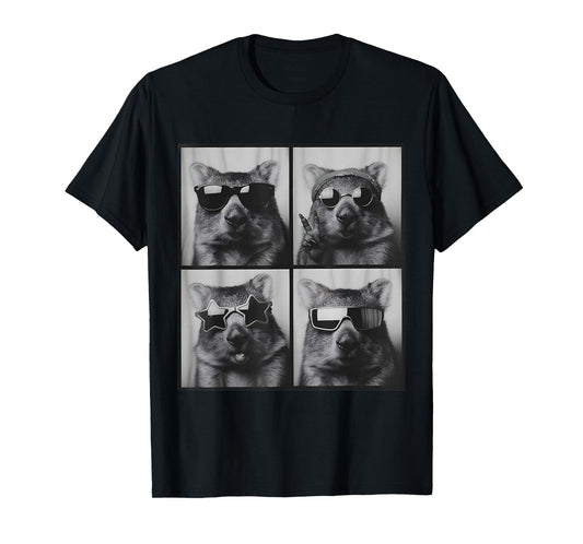Funny Wombat Wearing Sunglasses Photo Booth Selfie T-Shirt