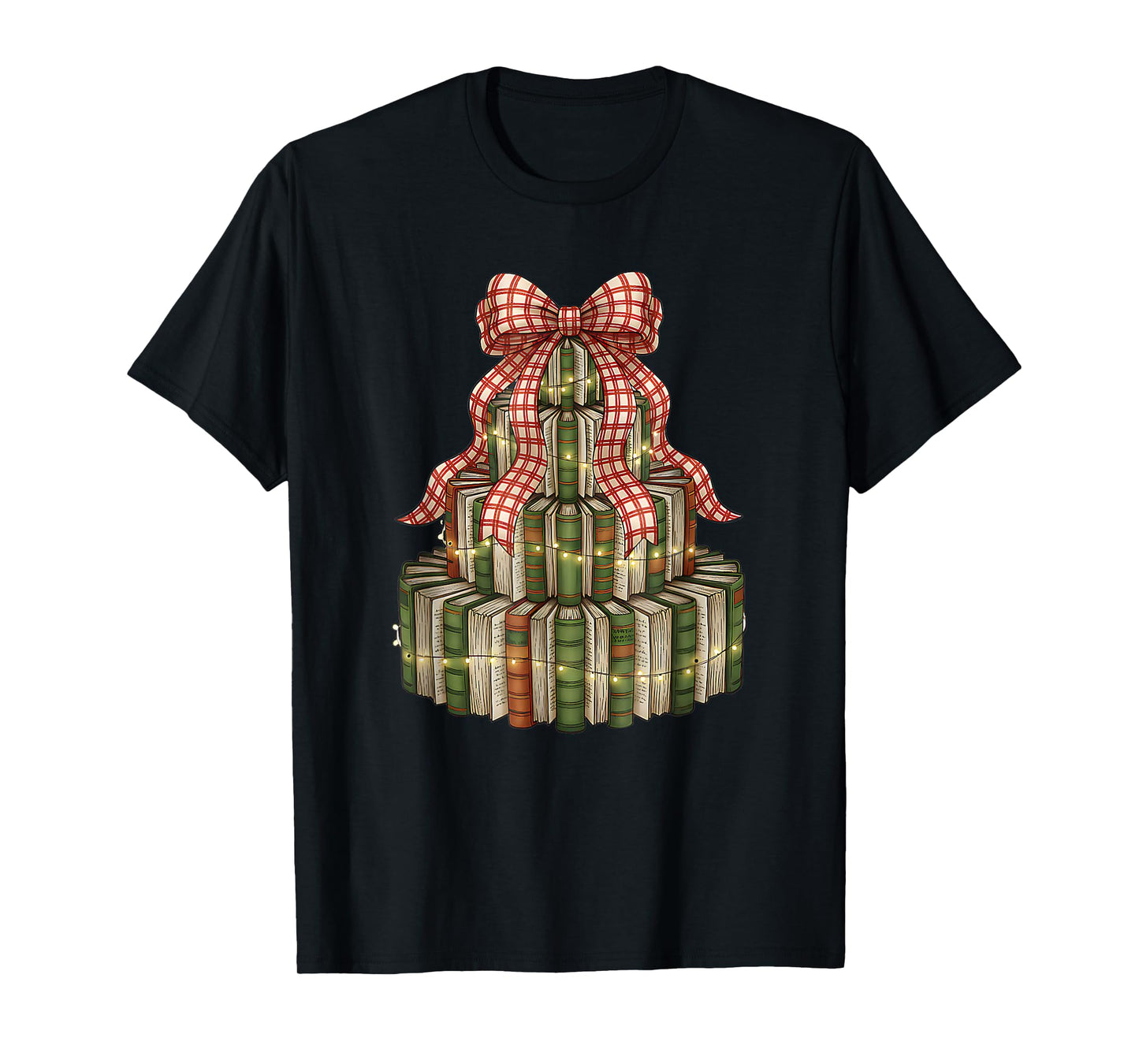 Bookmas Tree Christmas Librarian Gifts Book Lover Holiday T-Shirt