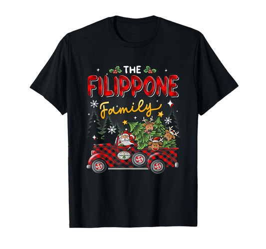 The Filippone Family Christmas Matching Pajamas Group Gift T-Shirt