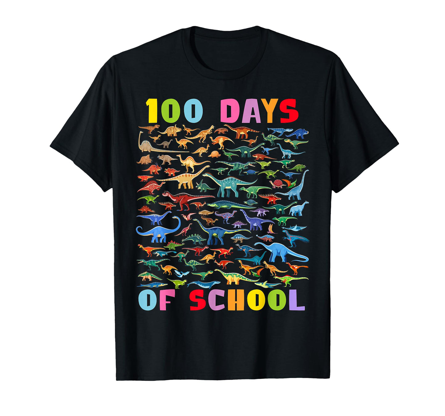 100 Days of School Dinosaurs Teacher Kids T-Shirt