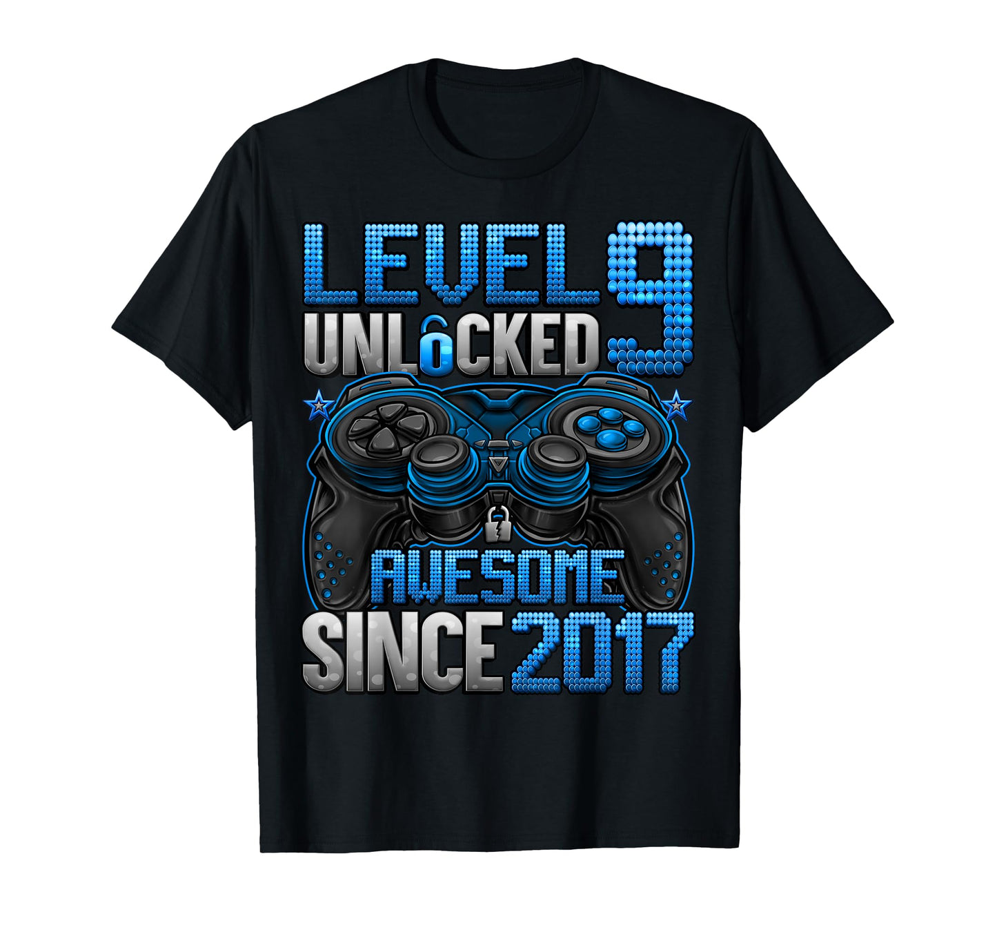 Level 9 Unlocked 9 Year Old Gifts for Boys 9th Birthday Boy T-Shirt