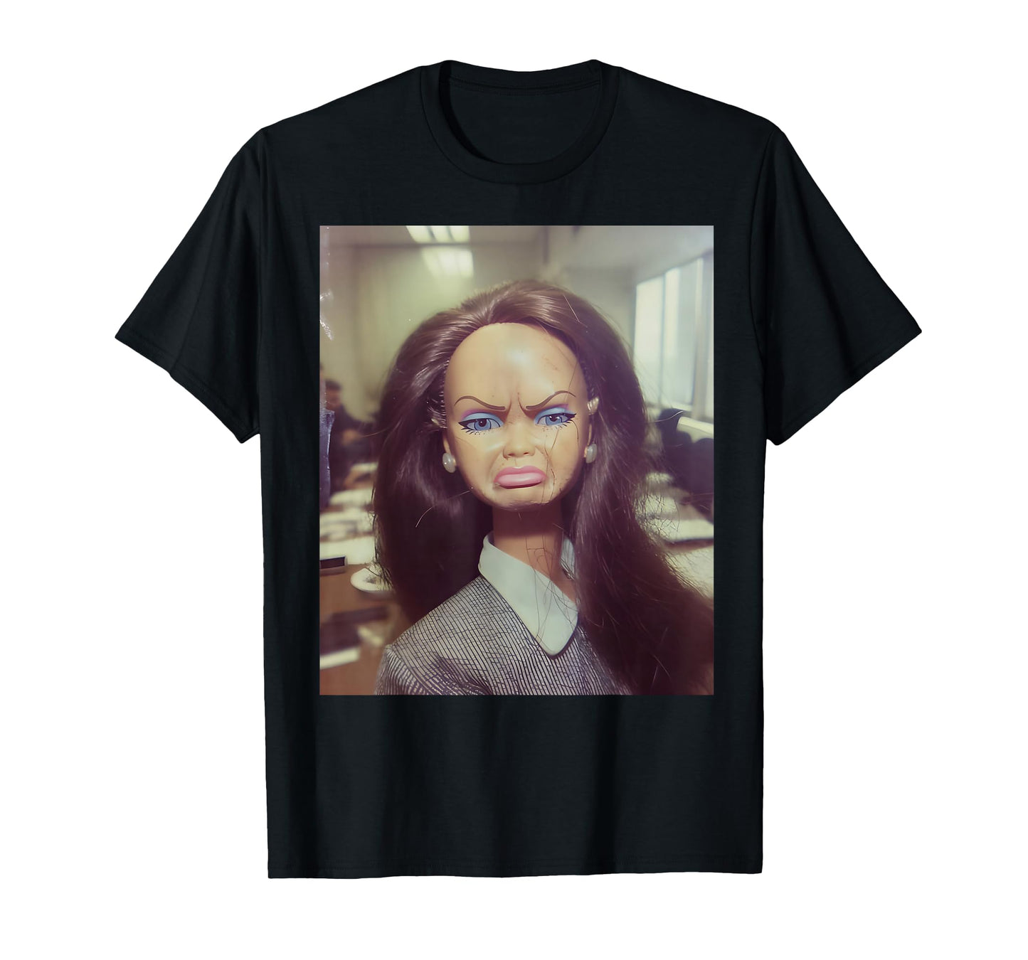 Distressed Doll Face Meme T-Shirt