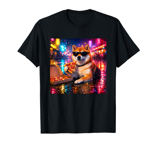 Retro Shiba Inu Boys Dad Mom Funny Dog Costume Clothes T-Shirt