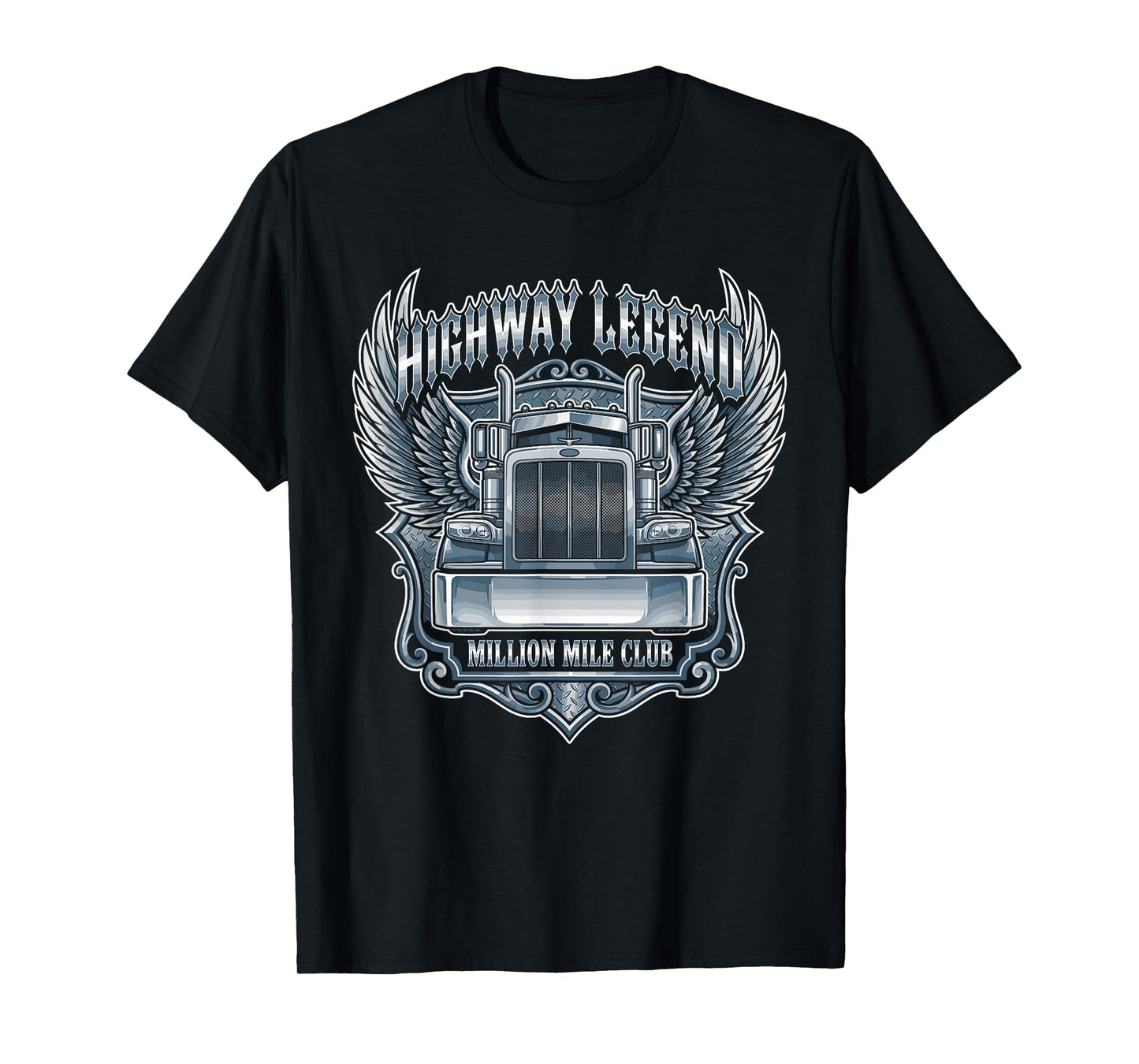 Million Mile Club Highway Legend Semi Truck Driver Trucker T-Shirt