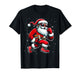 Santa Playing Football Men Boys Christmas Football Players T-Shirt