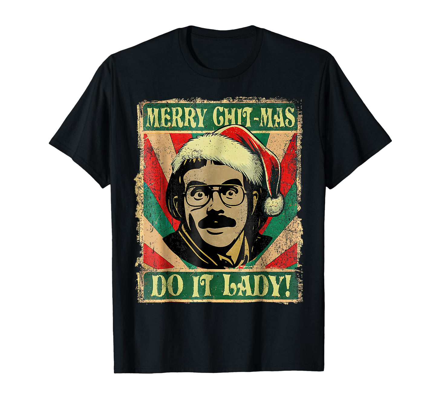 Do It Funny Chit-mas Christmas Santa Hat T-Shirt