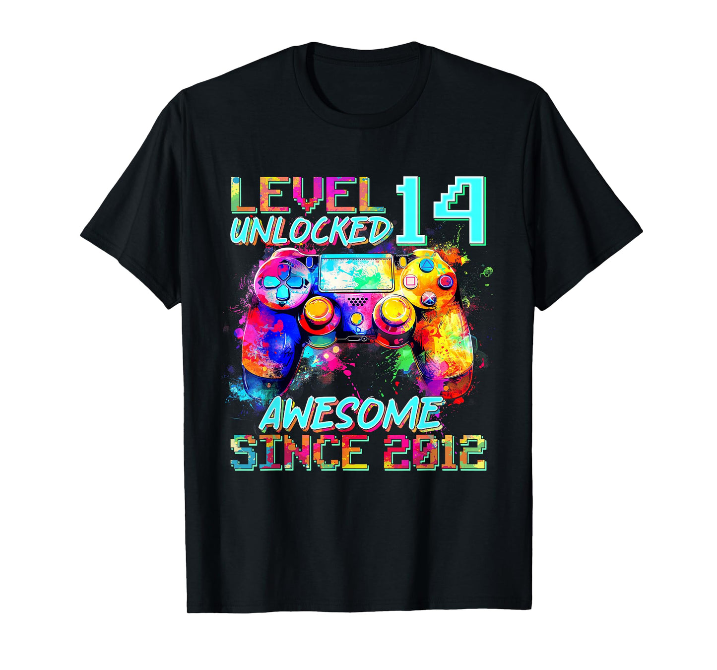 Level 14 Unlocked Awesome 2012 14th Birthday Boy Video Gamer T-Shirt