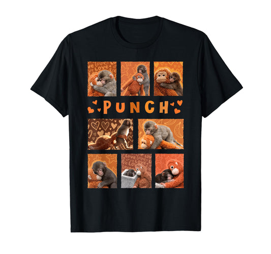 Baby Monkey Punch Mama Monkey Stuff Hugs Kids Men Women Cute T-Shirt