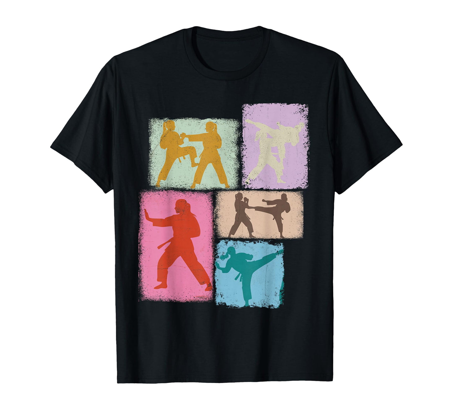 Karate Practitioner Collage Women Kids Sensei Youth Girl T-Shirt