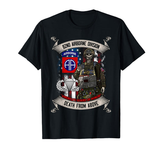 82nd Airborne Division Paratrooper Fort Bragg Jump Wings T-Shirt