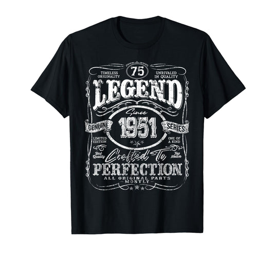 Vintage 1951 Limited Edition Shirt 75 Year Old 75th Birthday T-Shirt