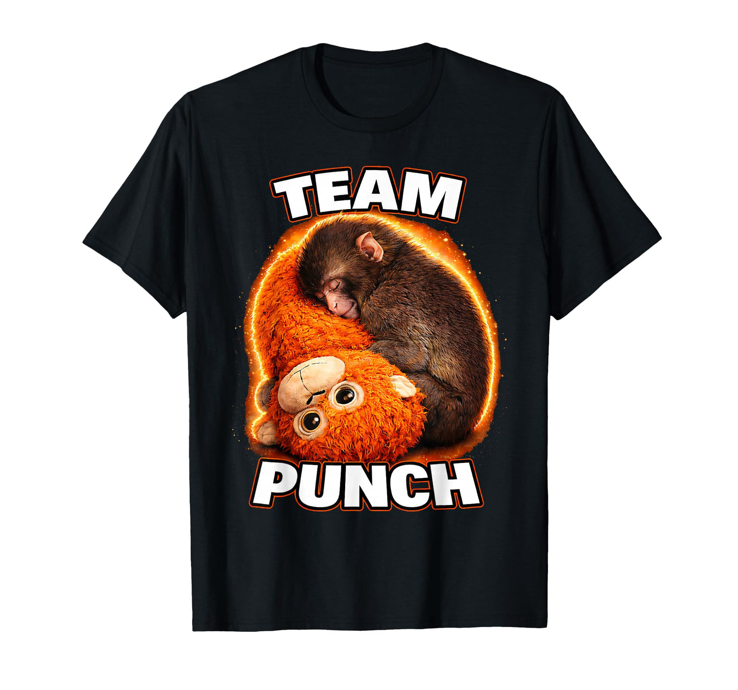 Adorable Monkey Punch Baby Graphic Team Punch Big Love Gifts T-Shirt