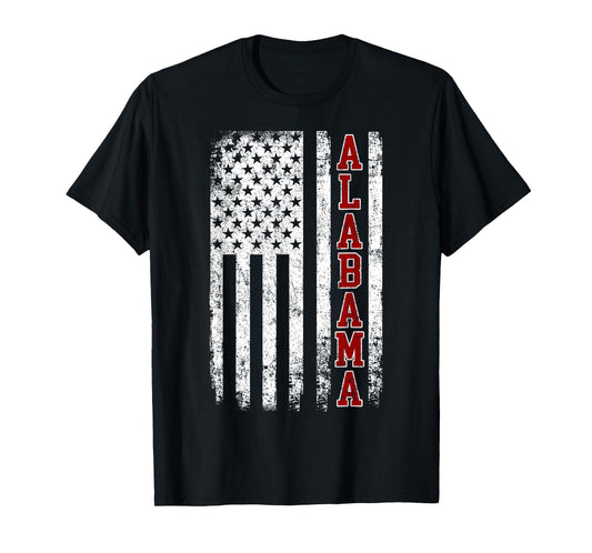 Alabama AL Retro Vintage Athletic Sports Design Red Style T-Shirt