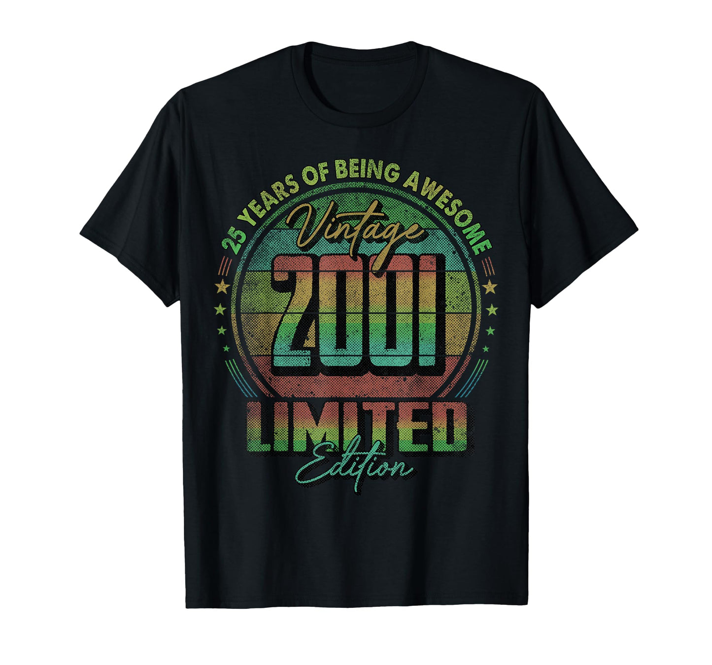 Vintage 2001 Limited Edition Shirt 25 Year Old 25th Birthday T-Shirt