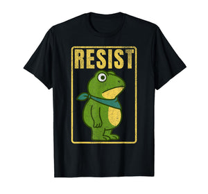 Portland Frog Protest Resist Distressed Vintage Graphic Tee T-Shirt