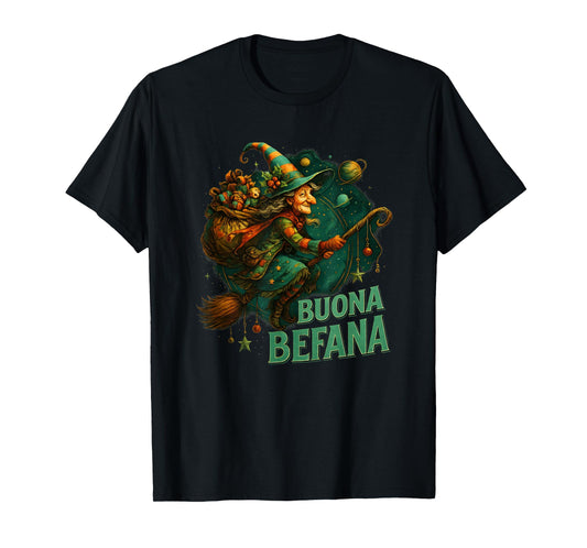 Buona Befana Witch Kids Boys Girls Italian Christmas T-Shirt