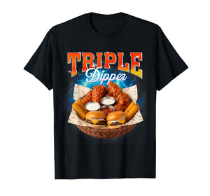 Fast Food Hamburger Chicken Nugget Foodie Triple A Dipper T-Shirt