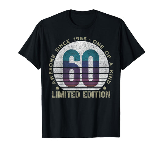 60 Year Old Gifts Vintage 1966 Limited Edition 60th Birthday T-Shirt