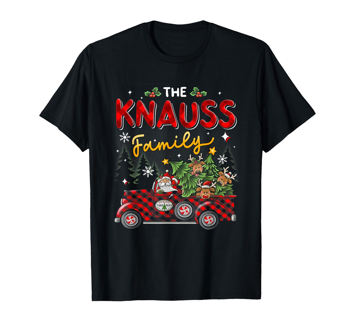The Knauss Family Christmas Matching Pajamas Group Gift T-Shirt