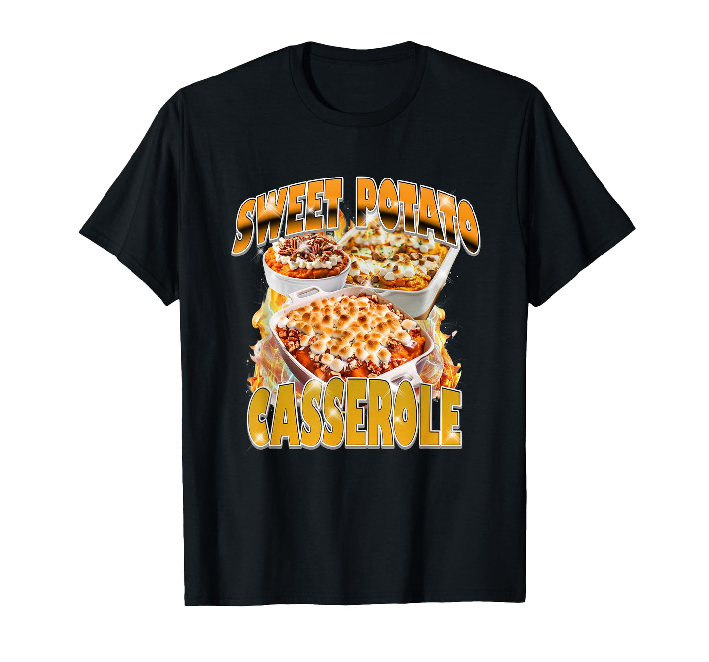 Thanksgiving Sweet Potato Casserole Bootleg 90's Rap Rock T-Shirt