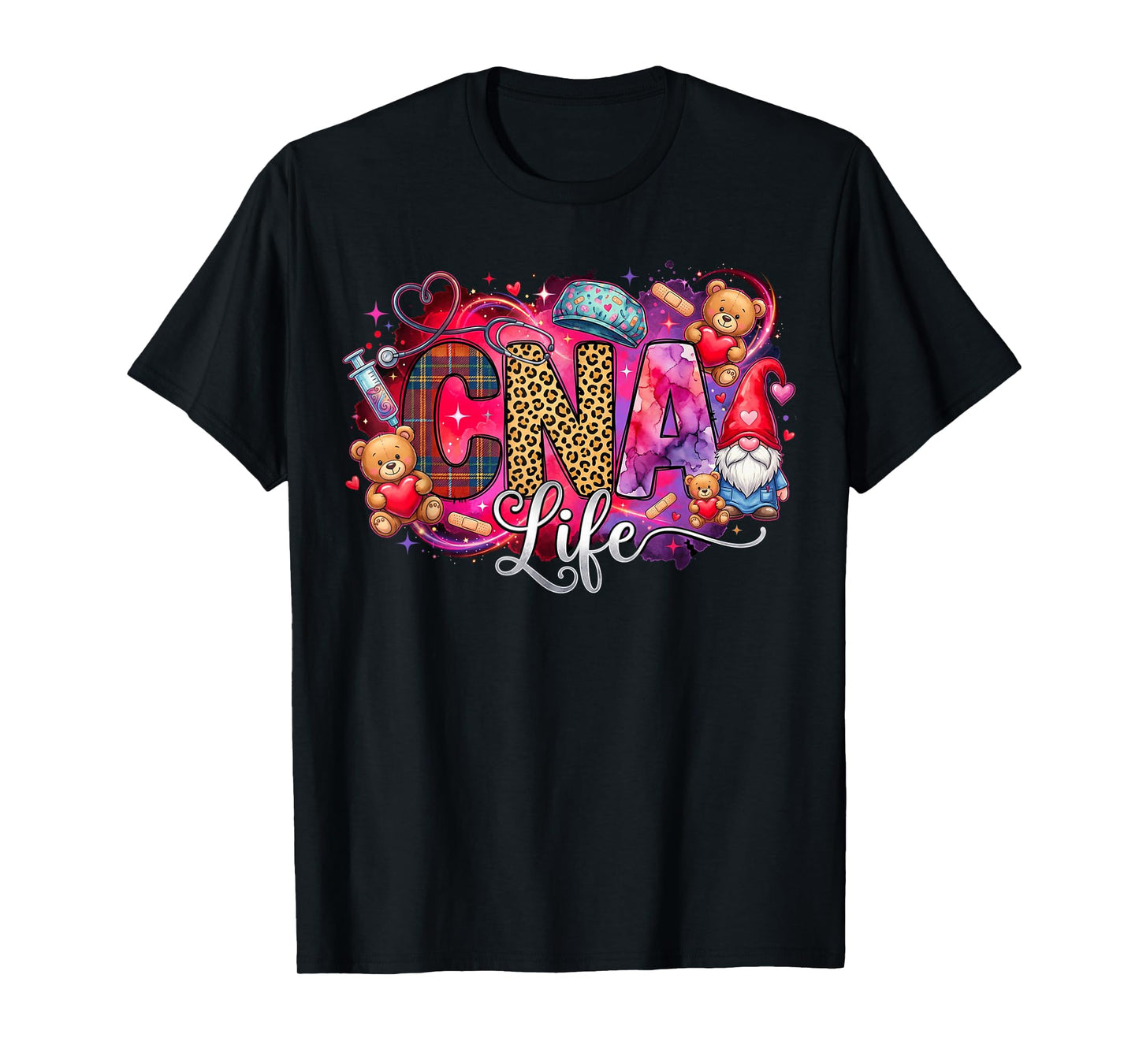 Hearts Certified Nursing Assistant Nurse CNA Valentines T-Shirt