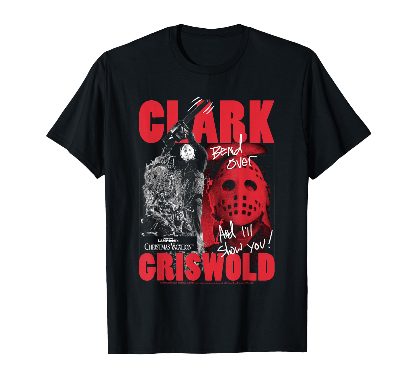 Christmas Vacation Clark Griswold Hockey Mask Holiday Movie T-Shirt