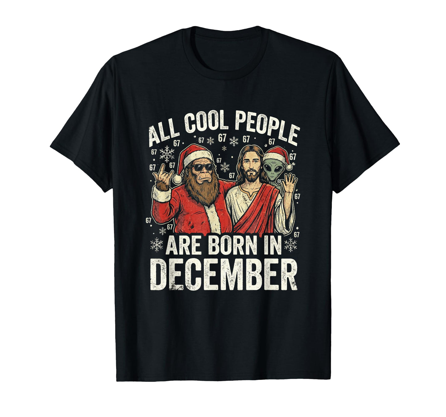 Christmas Birthday Humor Funny Jesus Born in December T-Shirt