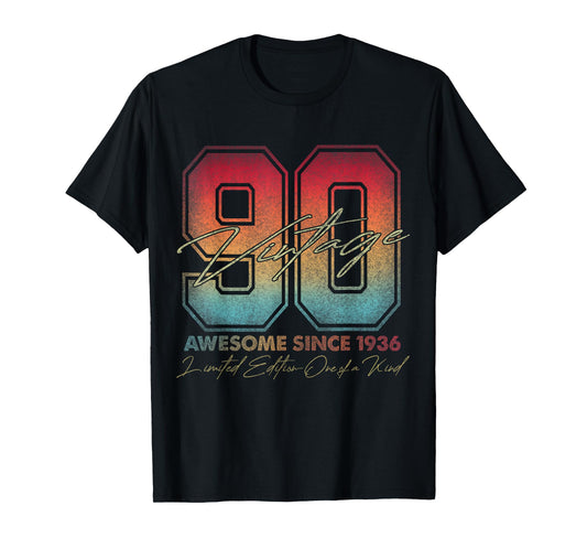 90 Year Old Gifts Vintage 1936 Limited Edition 90th Birthday T-Shirt