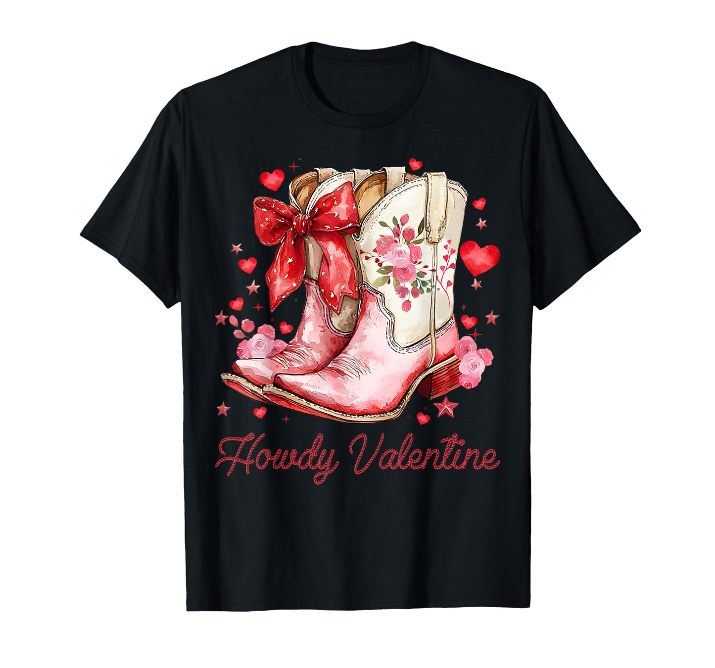 Howdy Valentine Cowboy Heart Retro Cowgirl Women Men Kids T-Shirt