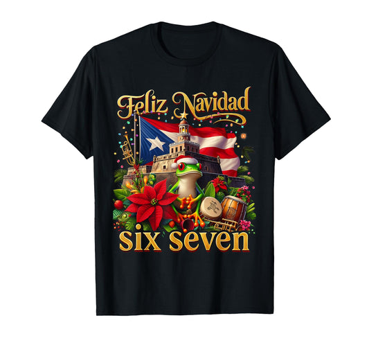 Spanish Christmas Funny Puerto Rico Boricua Coqui Frog T-Shirt
