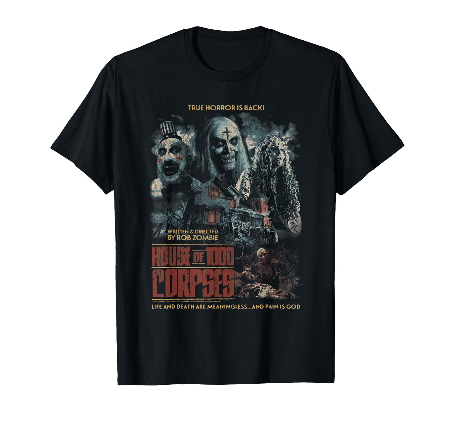 Rob Zombie Collage Poster Horror Movie T-Shirt