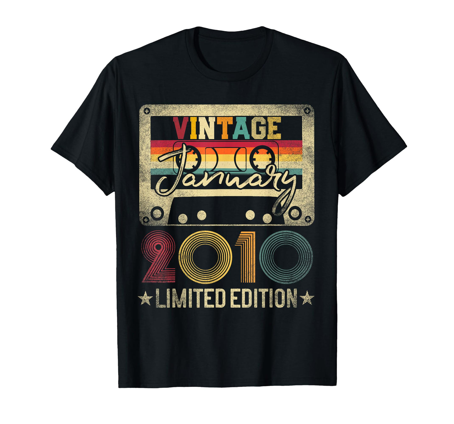 Vintage 2010 January 16 Years Old 16th Birthday T-Shirt