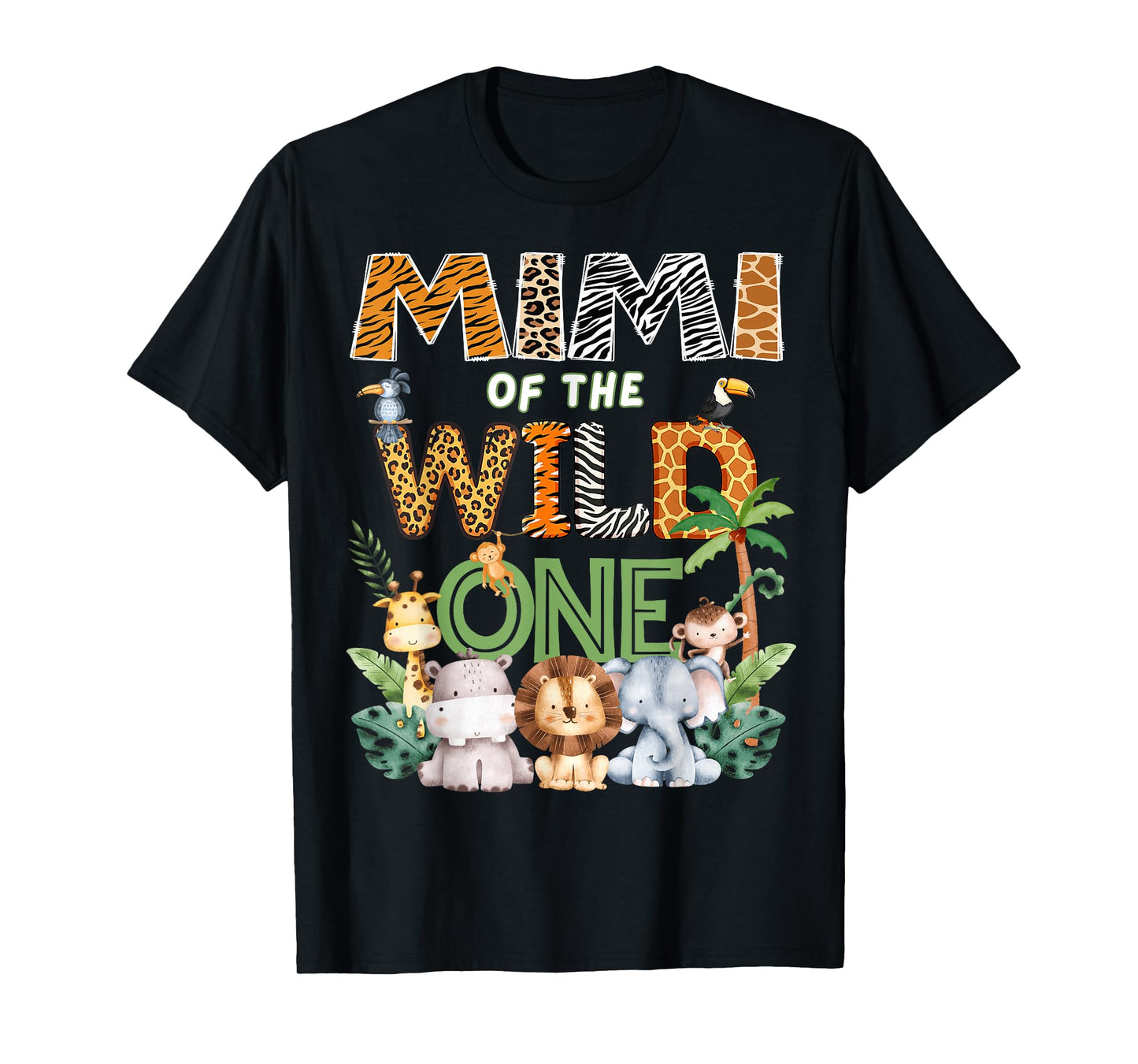 Mimi of The Wild One Safari 1St Birthday Kids T-Shirt