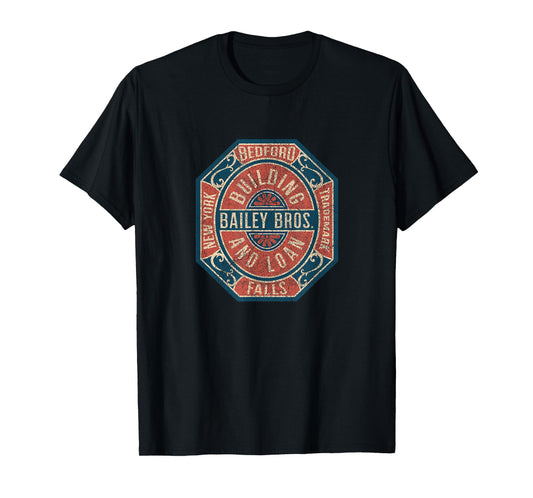 Bailey Bros Building & Loan Retro Design, Vintage Holiday T-Shirt