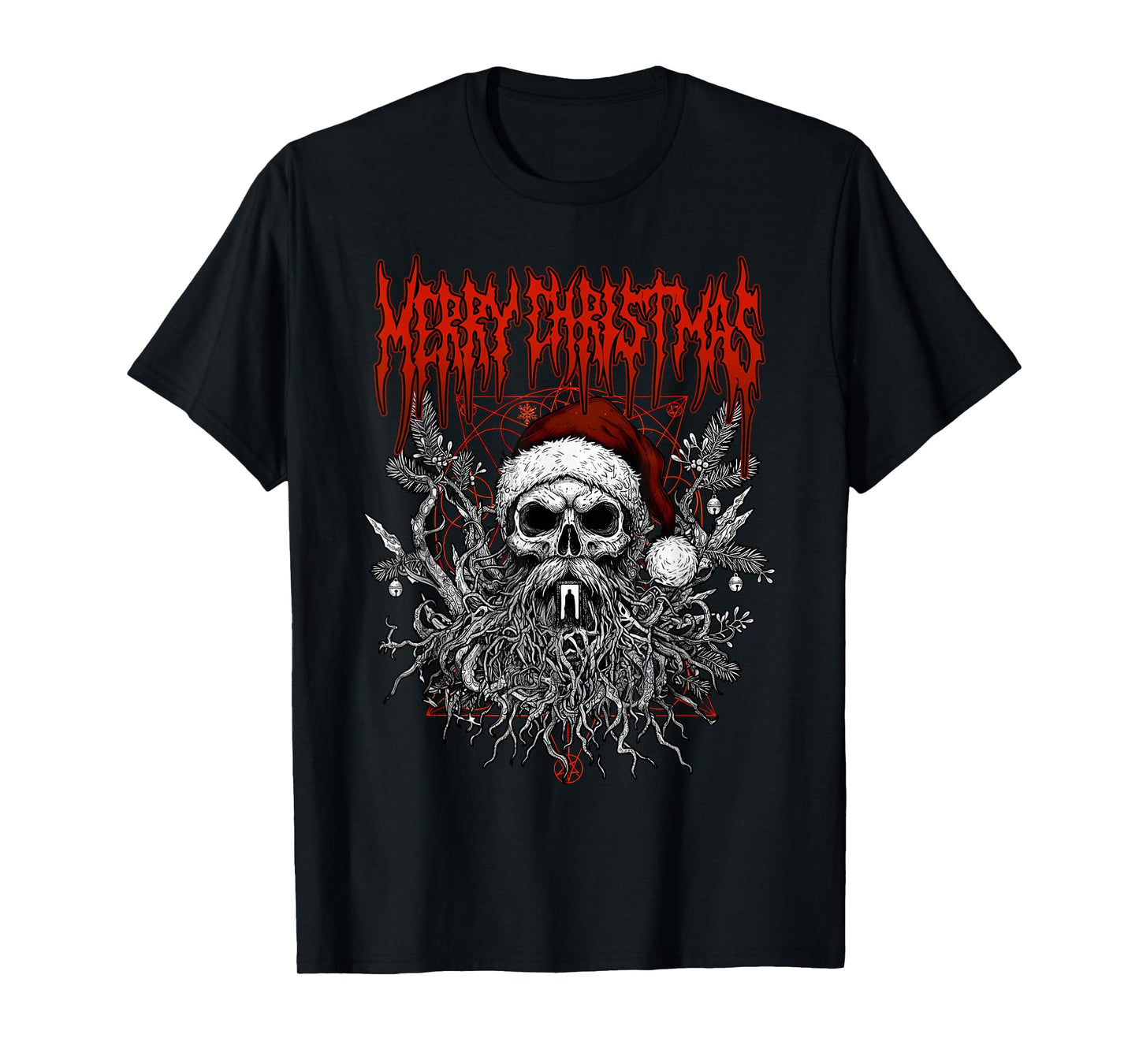 Merry Christmas Heavy Metal Band Death Metal Parody Santa T-Shirt