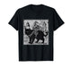 Knight Cat Rider Vintage 90s Medieval Knight Riding Cat T-Shirt