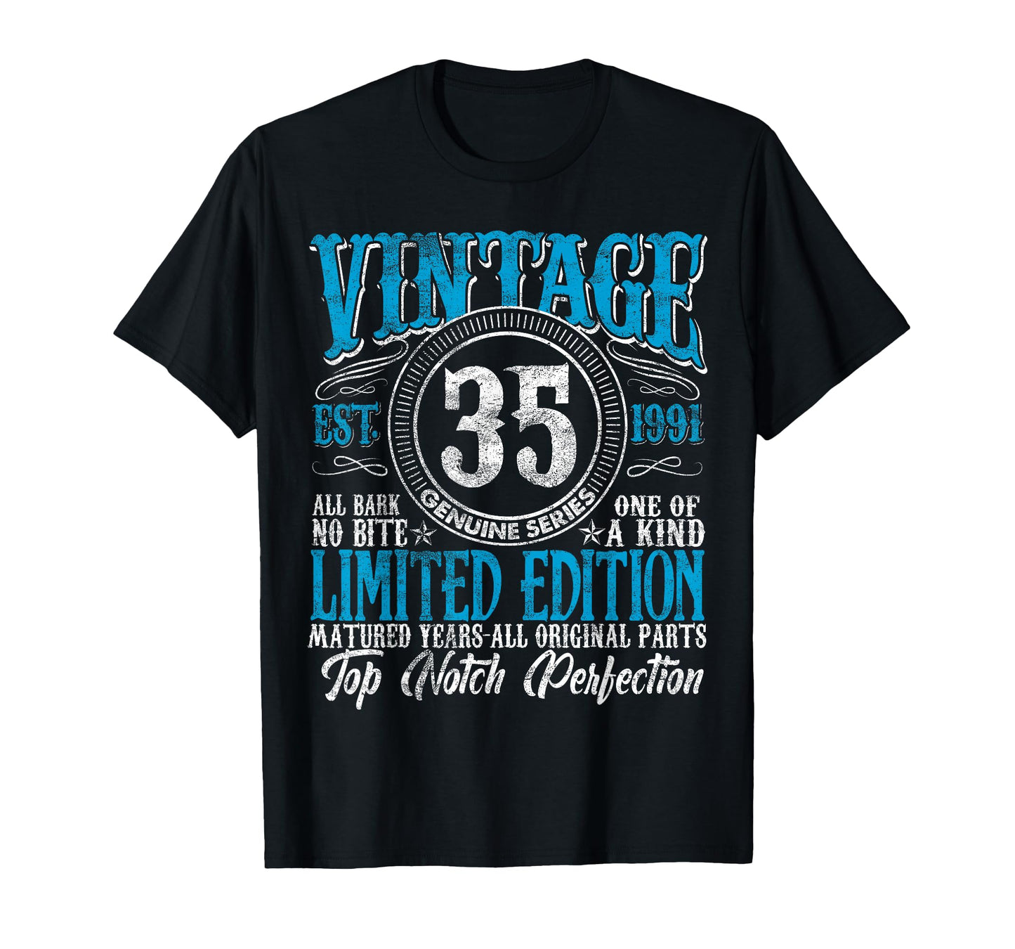 35 Year Old Gifts Vintage 1991 Limited Edition 35th Birthday T-Shirt