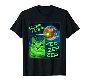 Glerp Glorp Alien Cat Meme Hilarious Stupid Brainrot Genz T-Shirt