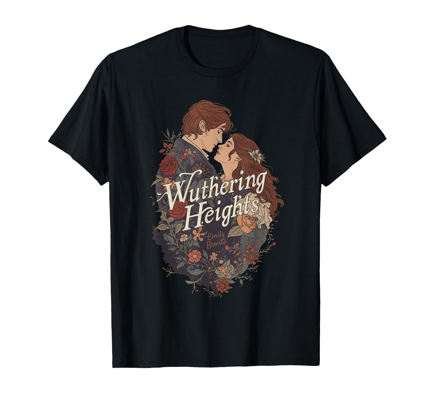 Wuthering Heights, Emily Bronte and Heathcliff Lovers T-Shirt