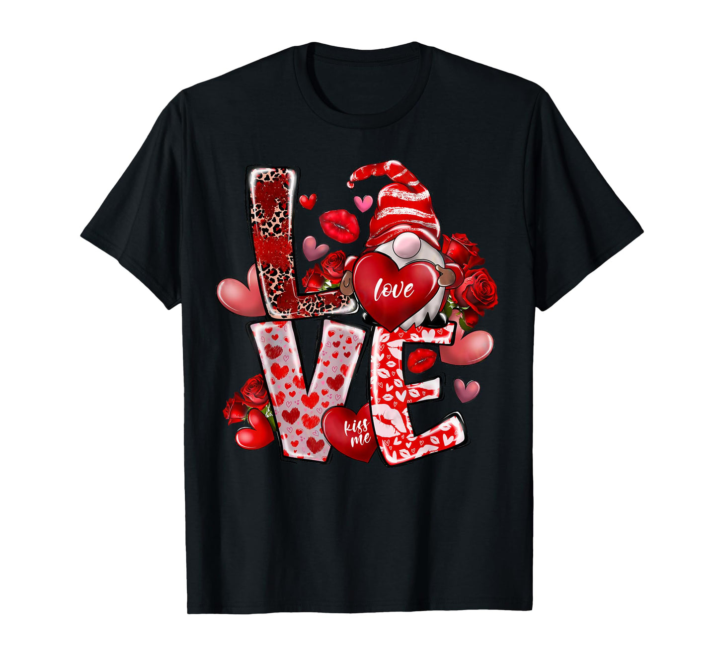Happy Valentine Gnome Heart Valentine's Day Couple Matching T-Shirt