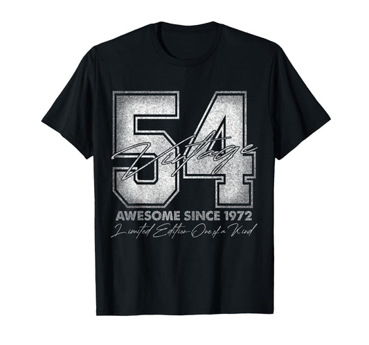 54 Year Old Gifts Vintage 1972 Limited Edition 54th Birthday T-Shirt