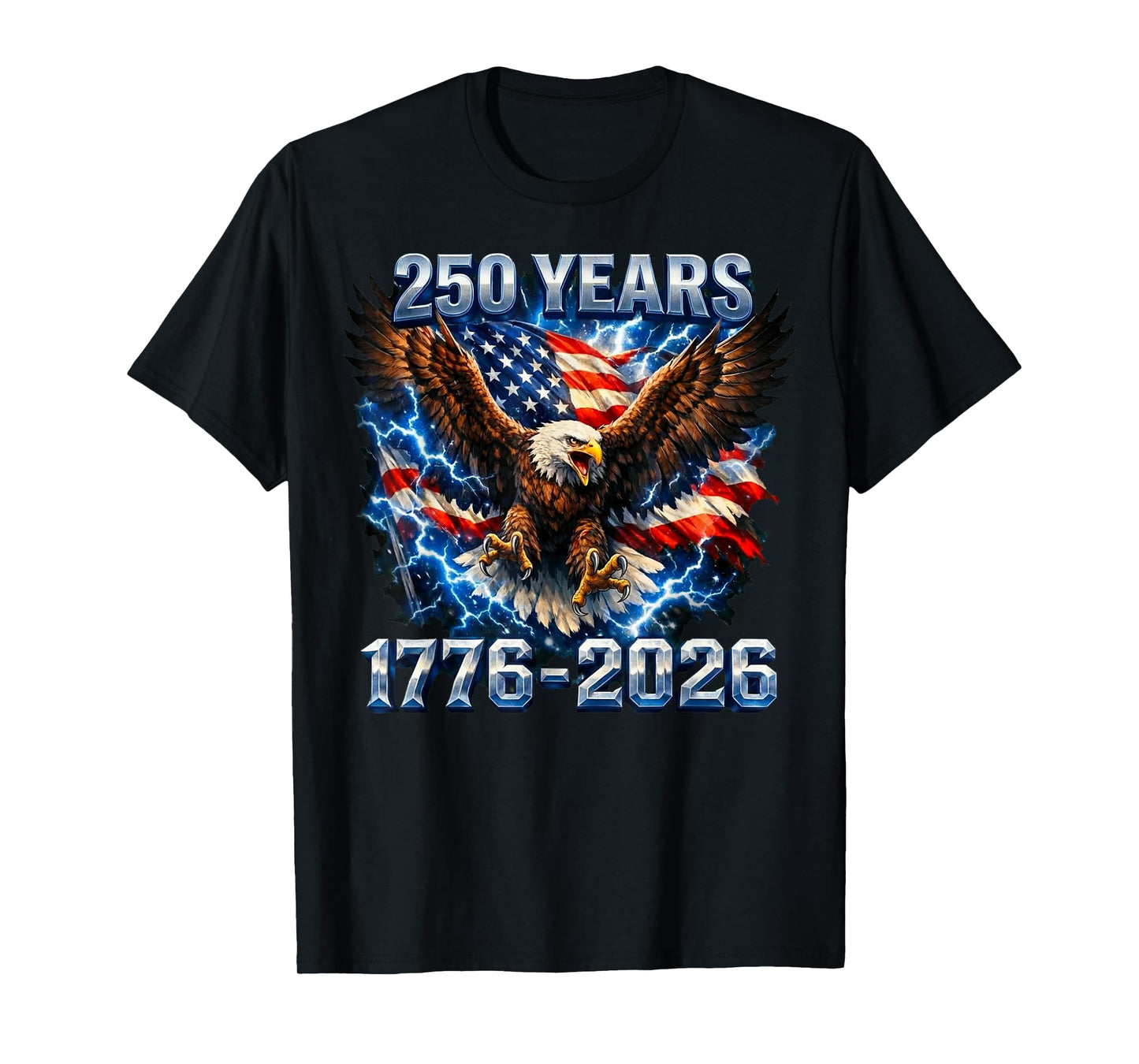 American Bald Eagle 1776-2026 250 Anniversary USA T-Shirt