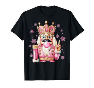 Cute Pink Nutcracker Blowing Bubble Christmas Girly Pajamas T-Shirt